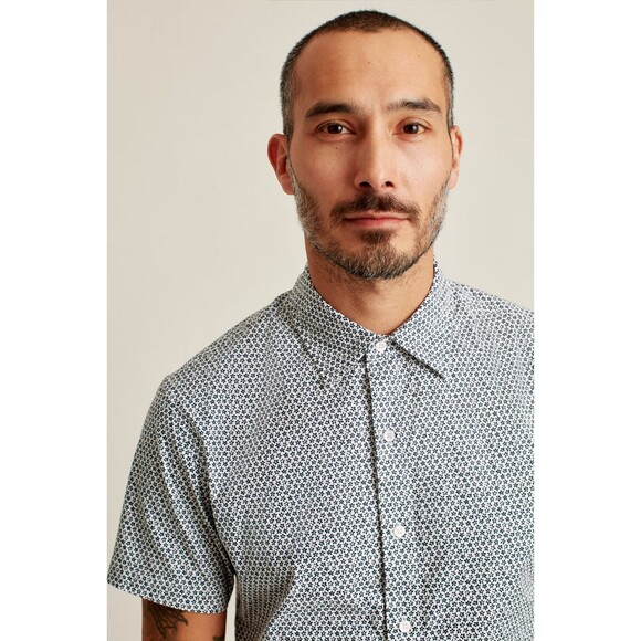 Bonobos Stretch Riviera Short Sleeve Men's Shirt Printed Tailored Fit M 275399 - Picture 2 of 6